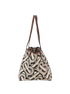 TB Monogram Tote, &pound;530, Handbags, Beige, Canvas, Bottom view